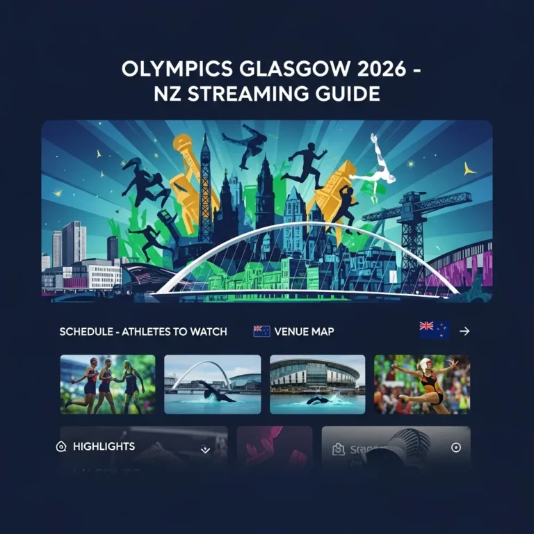 Olympics Stream NZ 2026: Glasgow 2026 Commonwealth Games NZ streaming guide on Sky Sport Now and Sky Open, including free selected events from July 23.