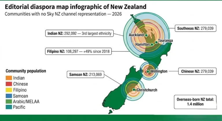 NZ multicultural communities and international IPTV demand — 2023 Census data