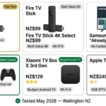 Best IPTV devices NZ 2026 Fire TV Stick 4K Max Samsung Nvidia Shield comparison cards ranked