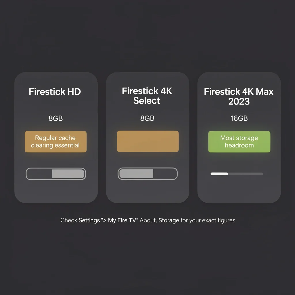 iptv freezing Stick NZ — Fire Stick storage comparison HD 4K Select 4K Max 2026