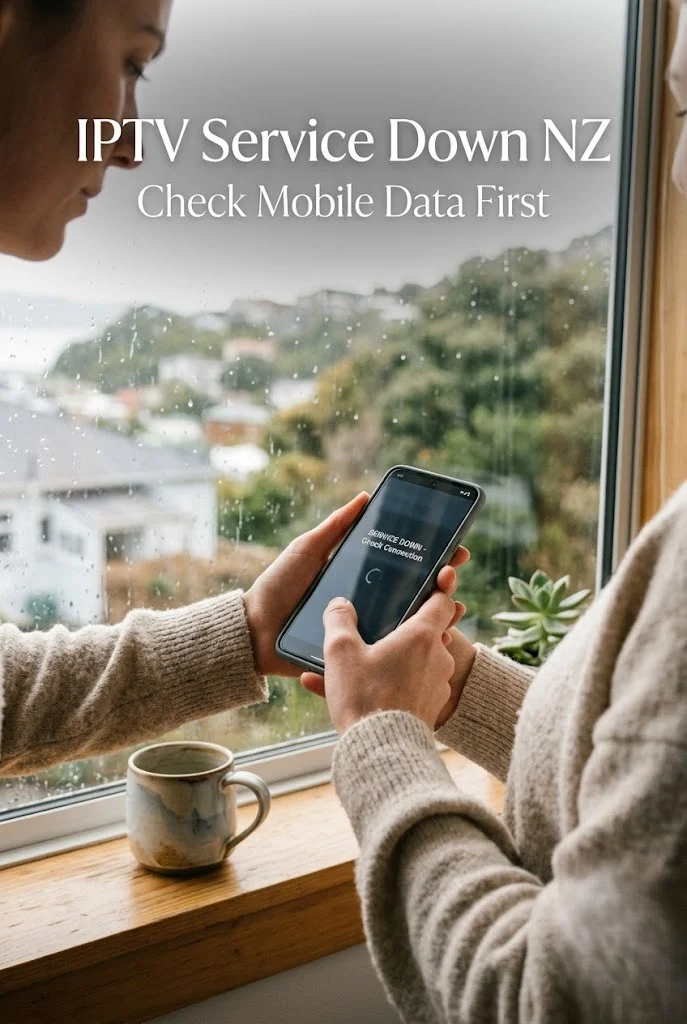 iptv service down in NZ. checking mobile data connection