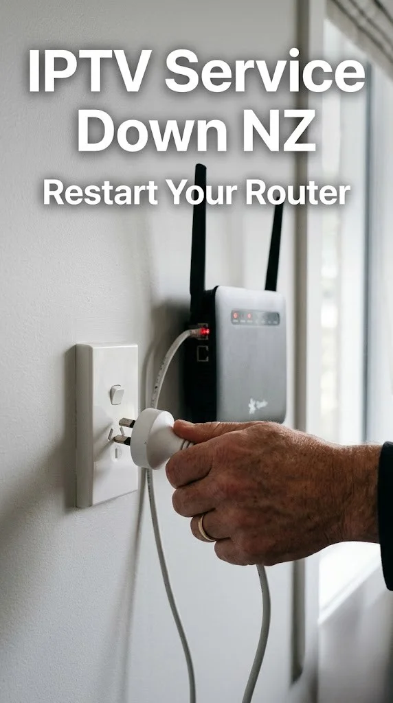 iptv service down nz restarting home router

TEXT ON IMAGE:
IPTV Service Down NZ
Restart Your Router