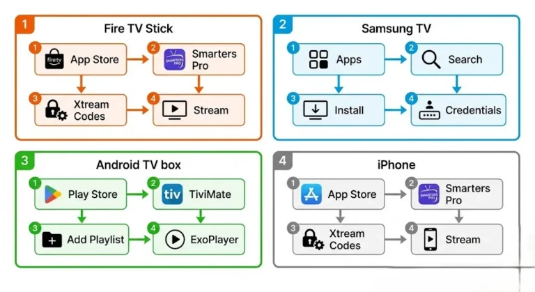 IPTV setup NZ step by step guide Fire TV Stick Samsung Android TiviMate Smarters 2026