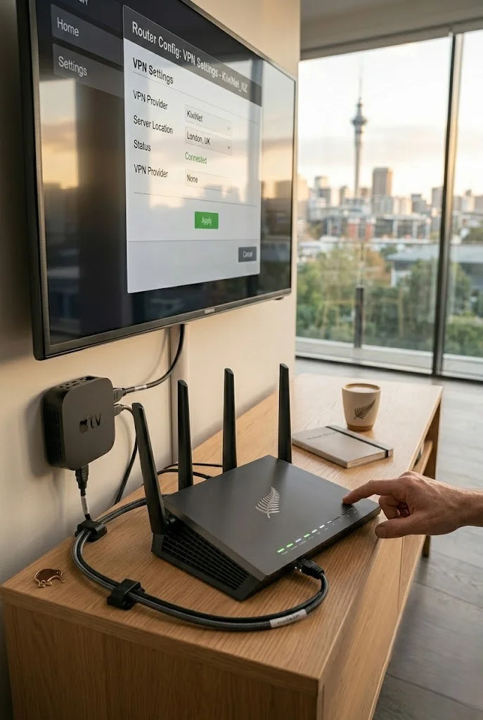 Router-level VPN setup for IPTV devices in New Zealand