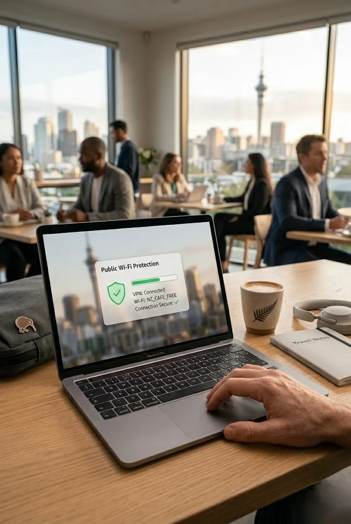 Using IPTV on public Wi-Fi with a VPN in New Zealand
