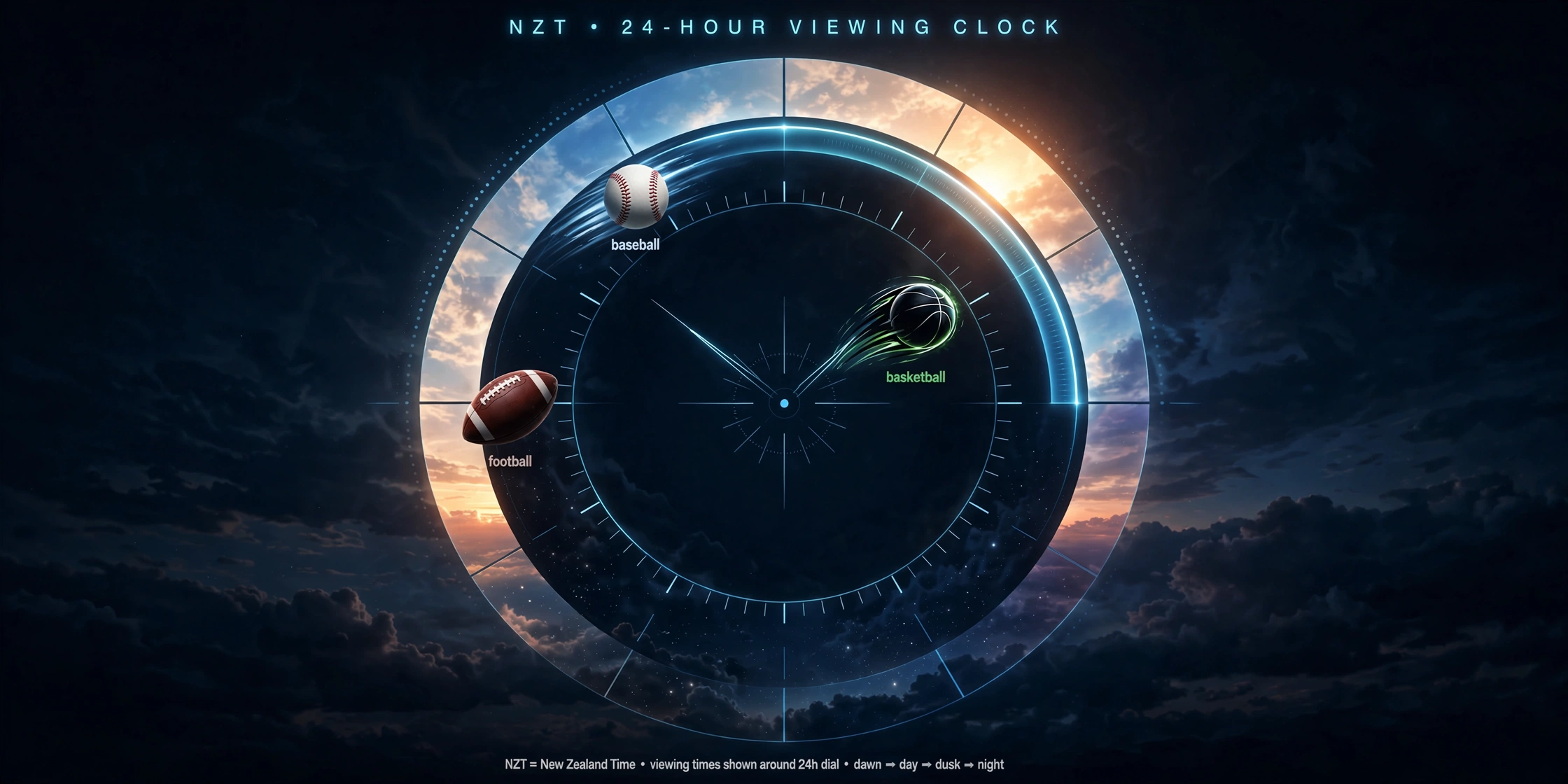 ESPN NZ IPTV NZT viewing times NBA afternoon NFL Monday morning comparison