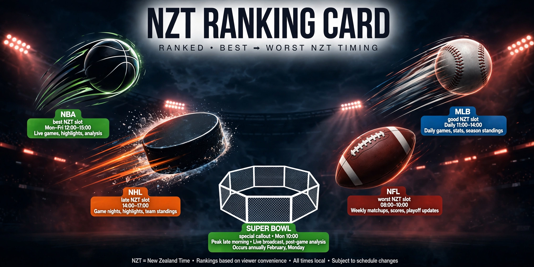 ESPN NZ IPTV 2026 sport lineup NBA NFL MLB NHL UFC Sky Sport Now