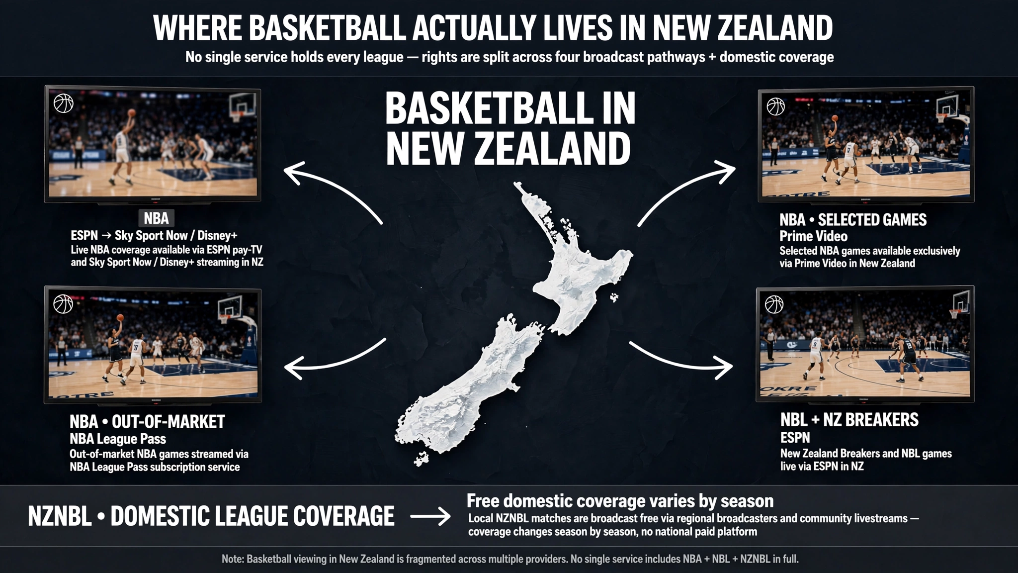 Basketball IPTV NZ where to watch NBA Breakers NBL and basketball streaming services