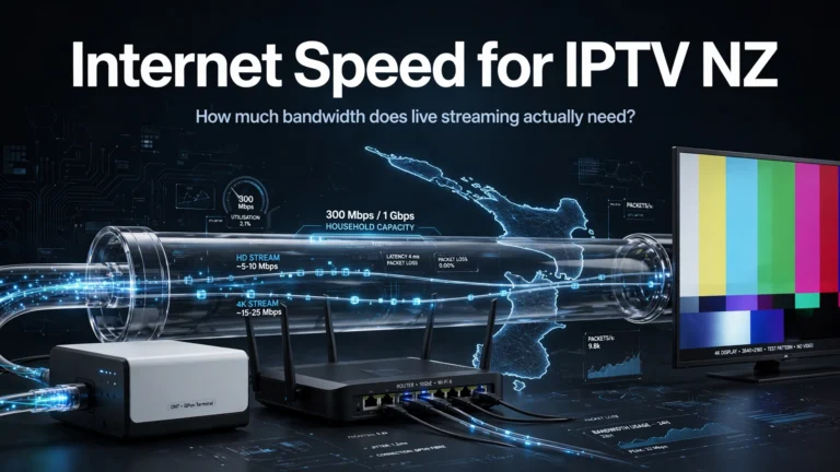 Internet speed for IPTV NZ households compared with HD and 4K streaming requirements