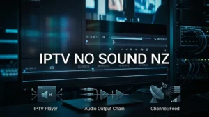 IPTV no sound NZ diagnosis showing a silent audio signal with active video