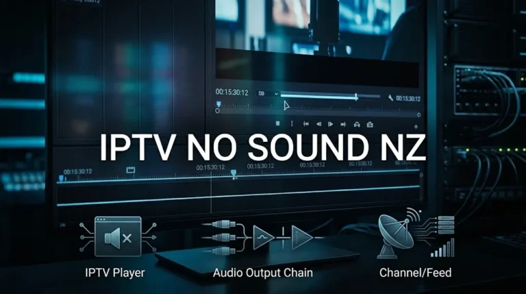 IPTV no sound NZ diagnosis showing a silent audio signal with active video