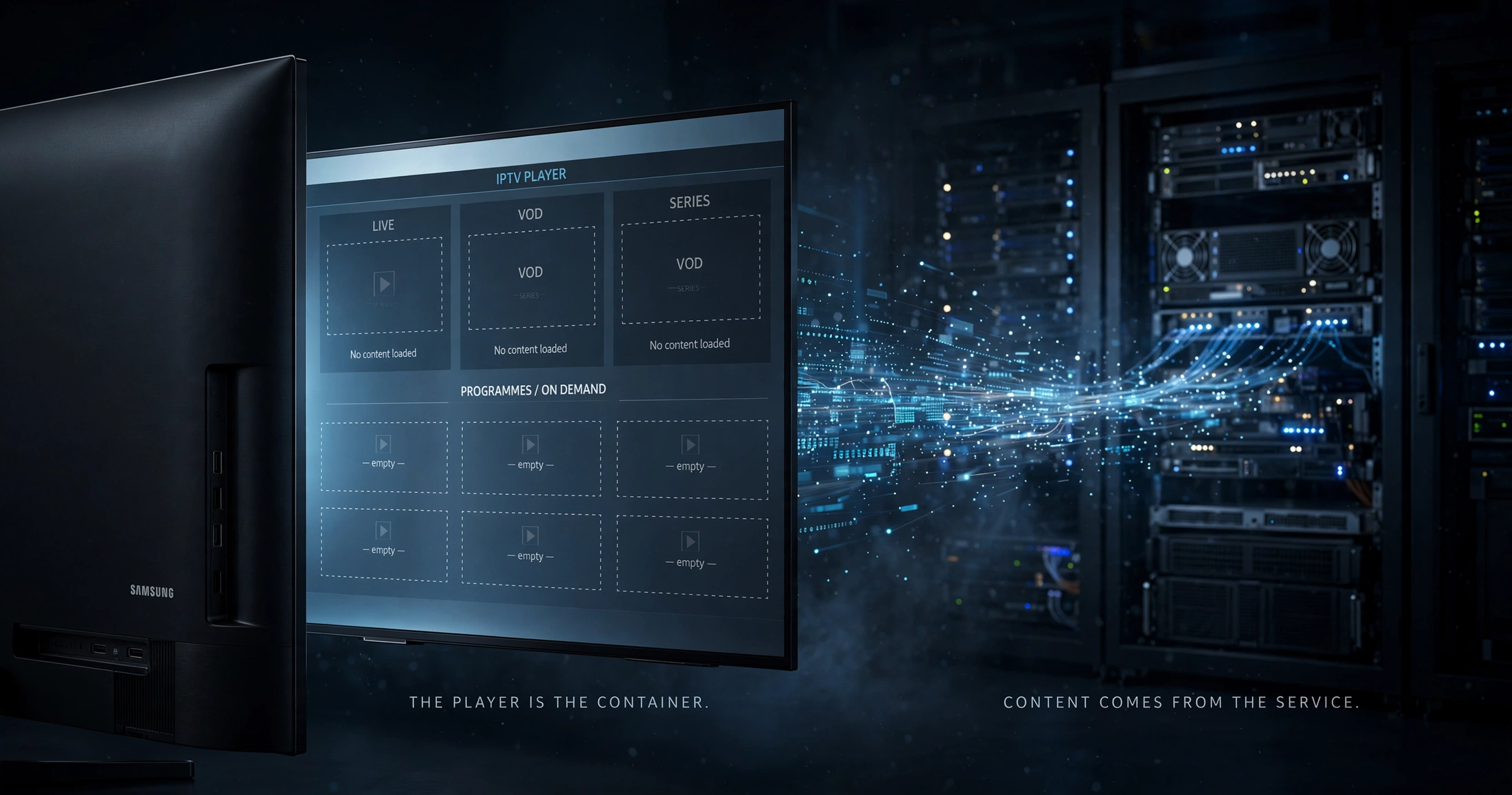 IPTV player on Samsung TV is an empty container for a separate streaming service