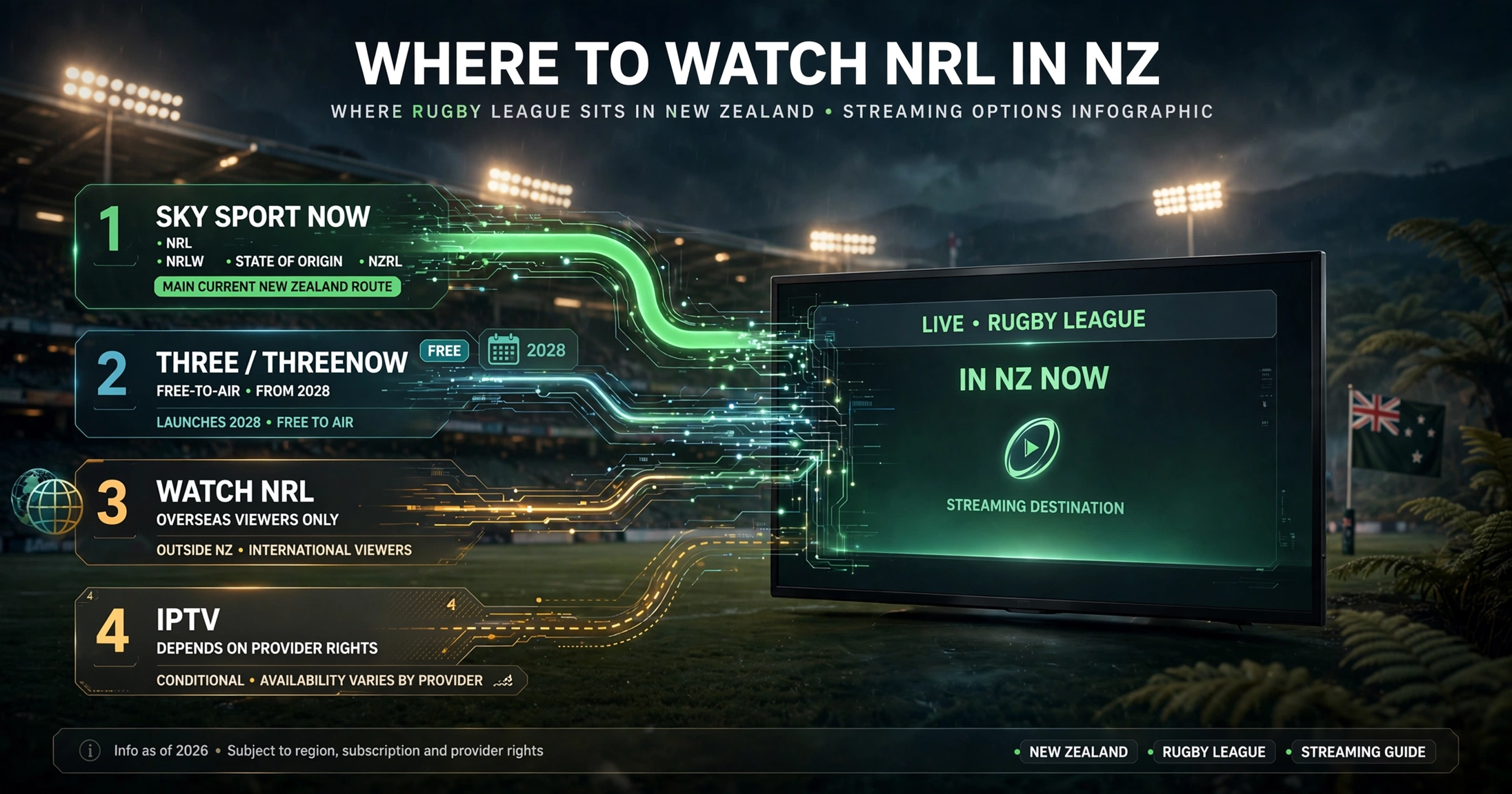 Rugby League IPTV NZ where to watch NRL Warriors Origin Sky Sport Now ThreeNow IPTV