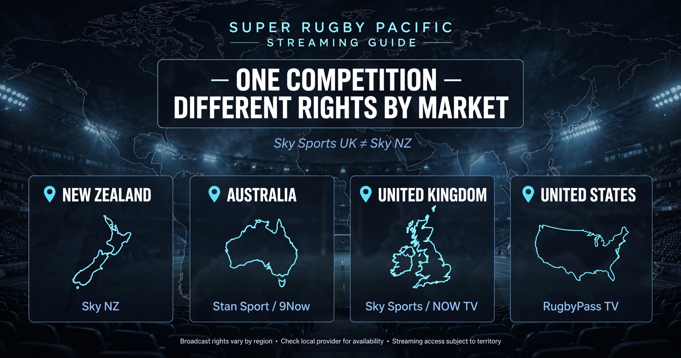 Super Rugby Pacific broadcast rights by country New Zealand Australia UK, USA