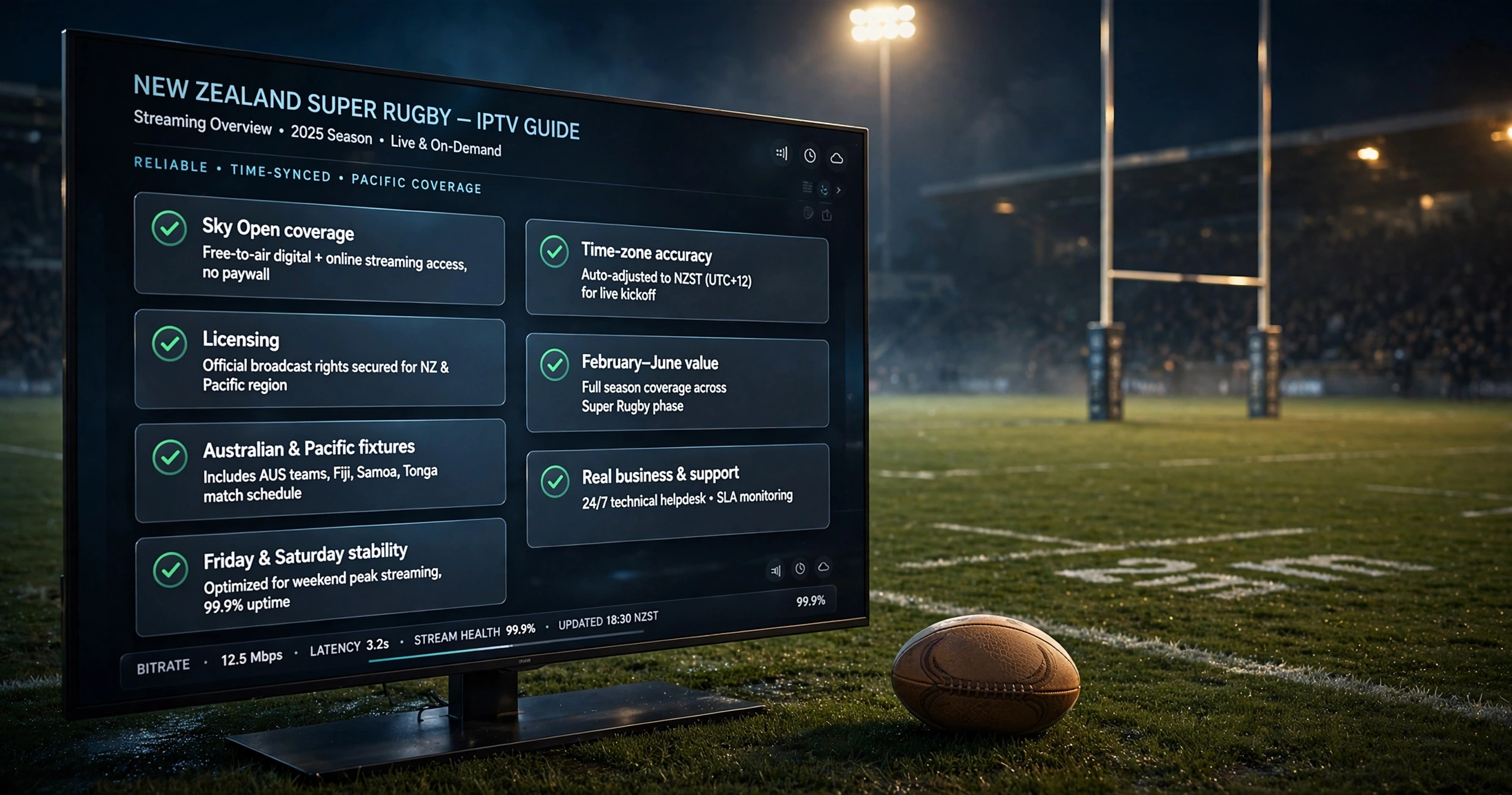 Super Rugby IPTV NZ checklist for checking rugby coverage before subscribing