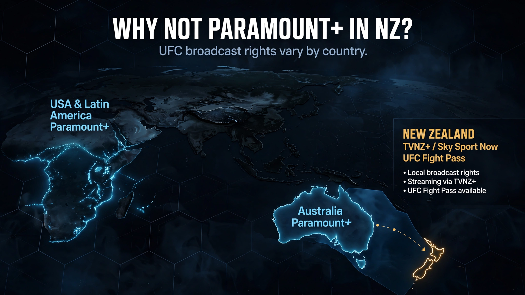 UFC stream NZ Paramount Plus New Zealand rights, TVNZ, Sky, UFC Fight Pass